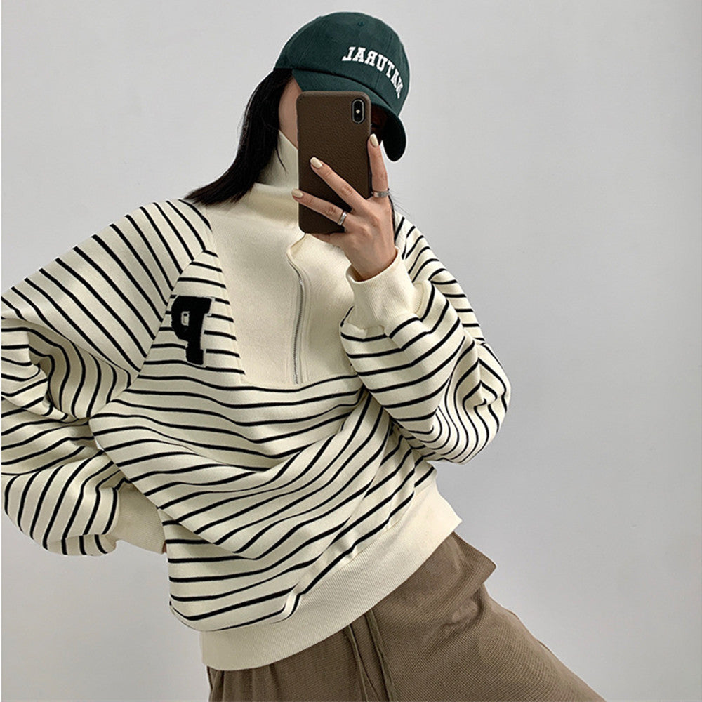 Retro Atmosphere Full Of American POLO Collar Top