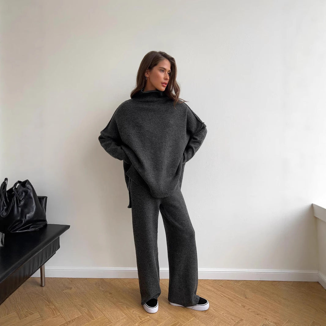 Fashionable With Side-slit Sweaters Women's Suit