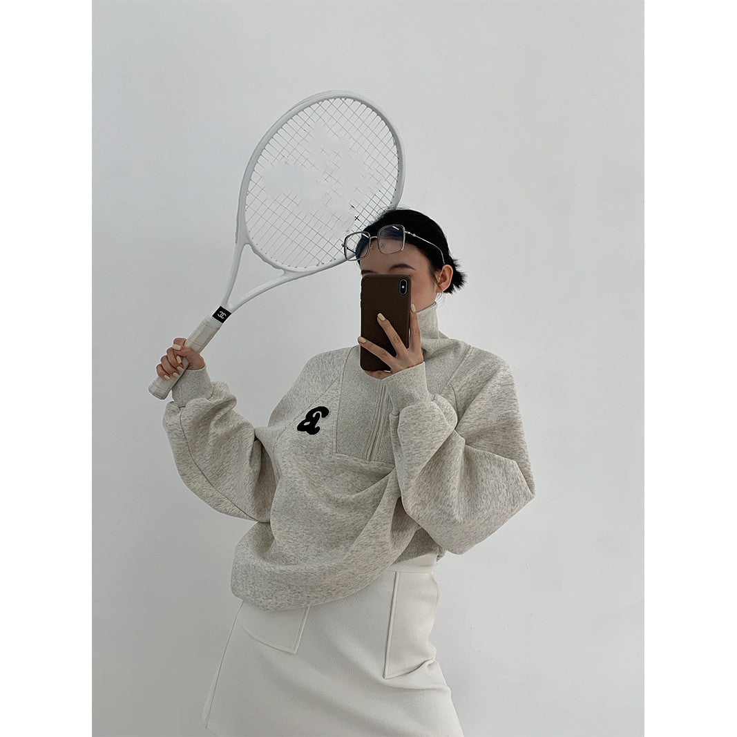 Retro Atmosphere Full Of American POLO Collar Top