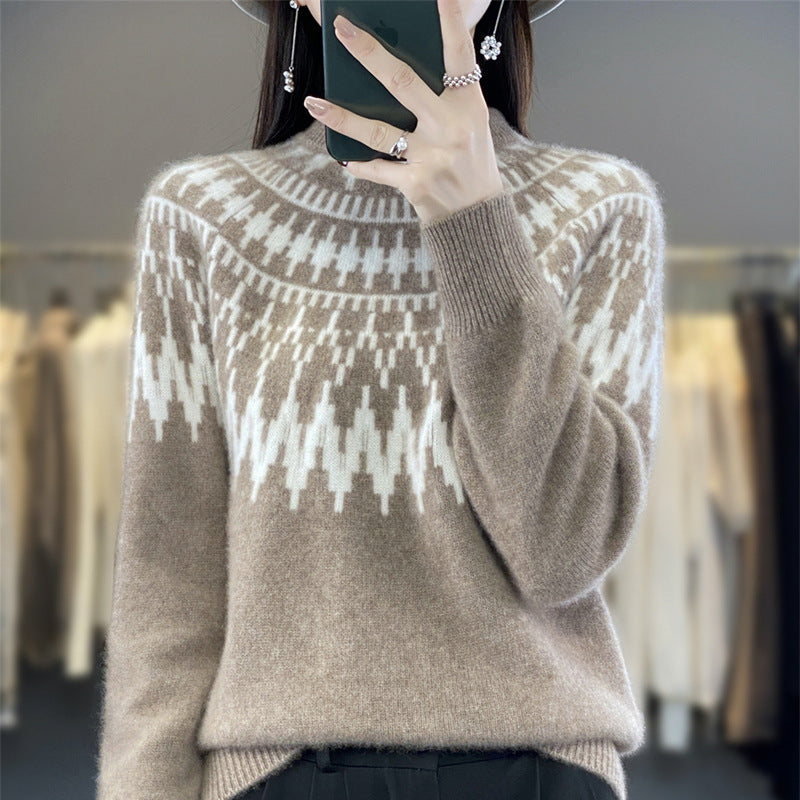 Half Turtleneck Seven-pin Thickened Sweater