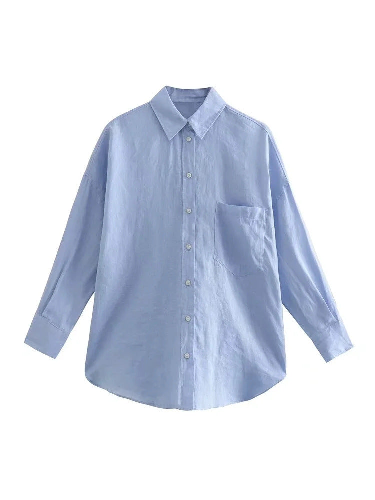 Women's Elegant Turtleneck Single Breasted Top