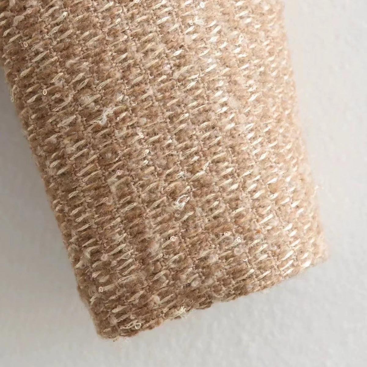 Women's Fashion Woolen Solid Color Casual Top Short Coat