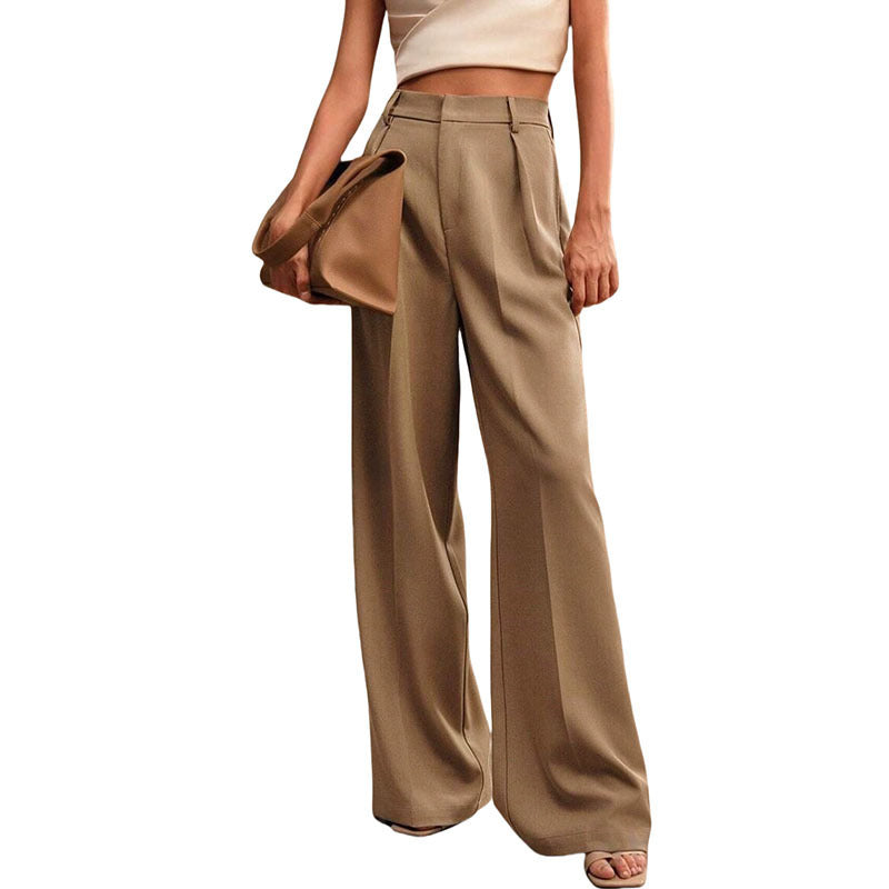 Women's Casual Loose Straight Business Commute Wide Leg Pants
