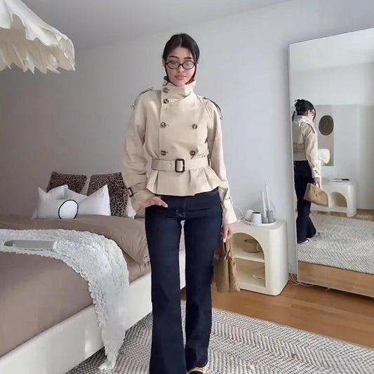 Women's Fashion Personalized Stand Collar Coat