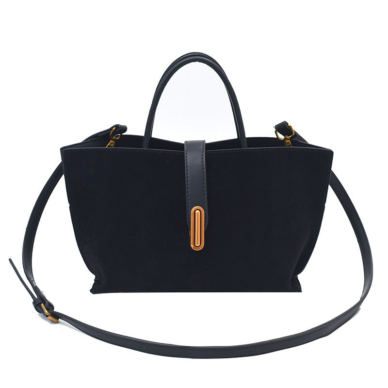 French Retro Portable Bucket Women's Shoulder Bag