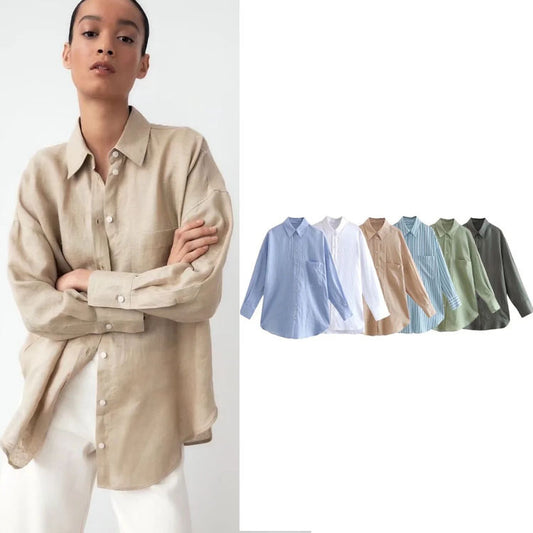 Women's Elegant Turtleneck Single Breasted Top