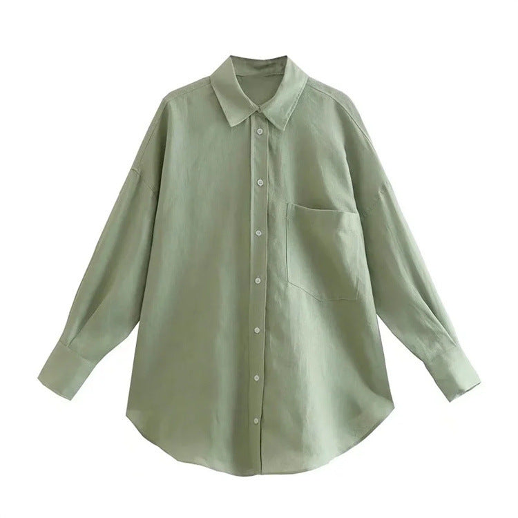 Women's Elegant Turtleneck Single Breasted Top