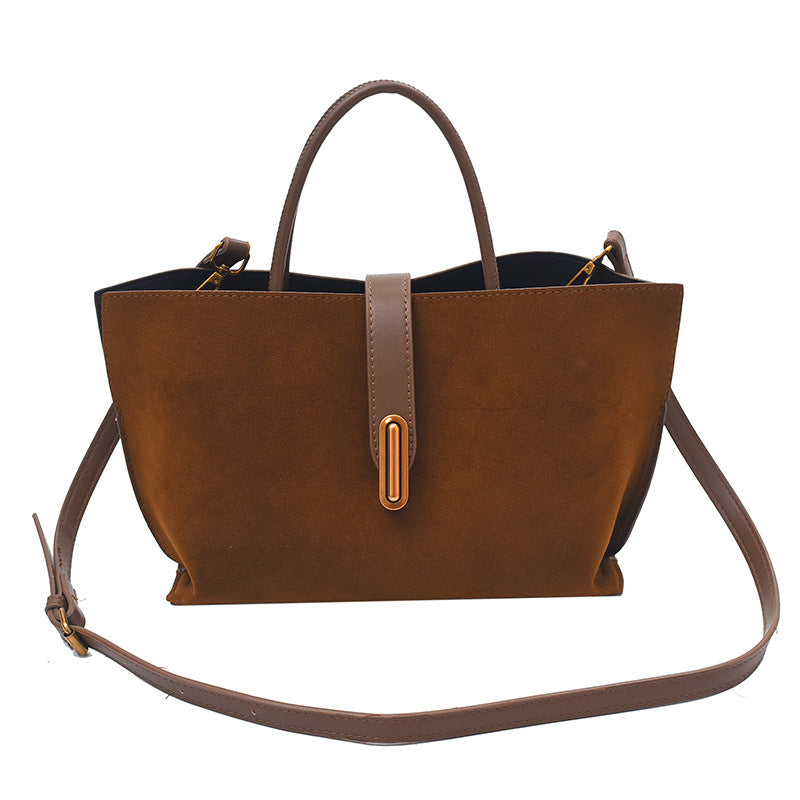 French Retro Portable Bucket Women's Shoulder Bag