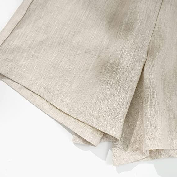 Casual Cotton Linen Shorts Elastic Waist Loose